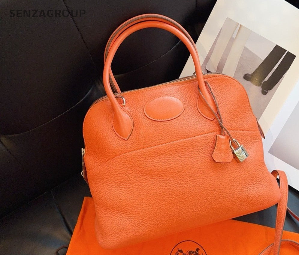 Hermes  Bolide31 Top Handle Handbag Shoulder Bag Women Orange
