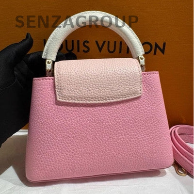 Louis Vuitton Capucines Mini Pink Gold Chain Shoulder Bag Women's Fashion