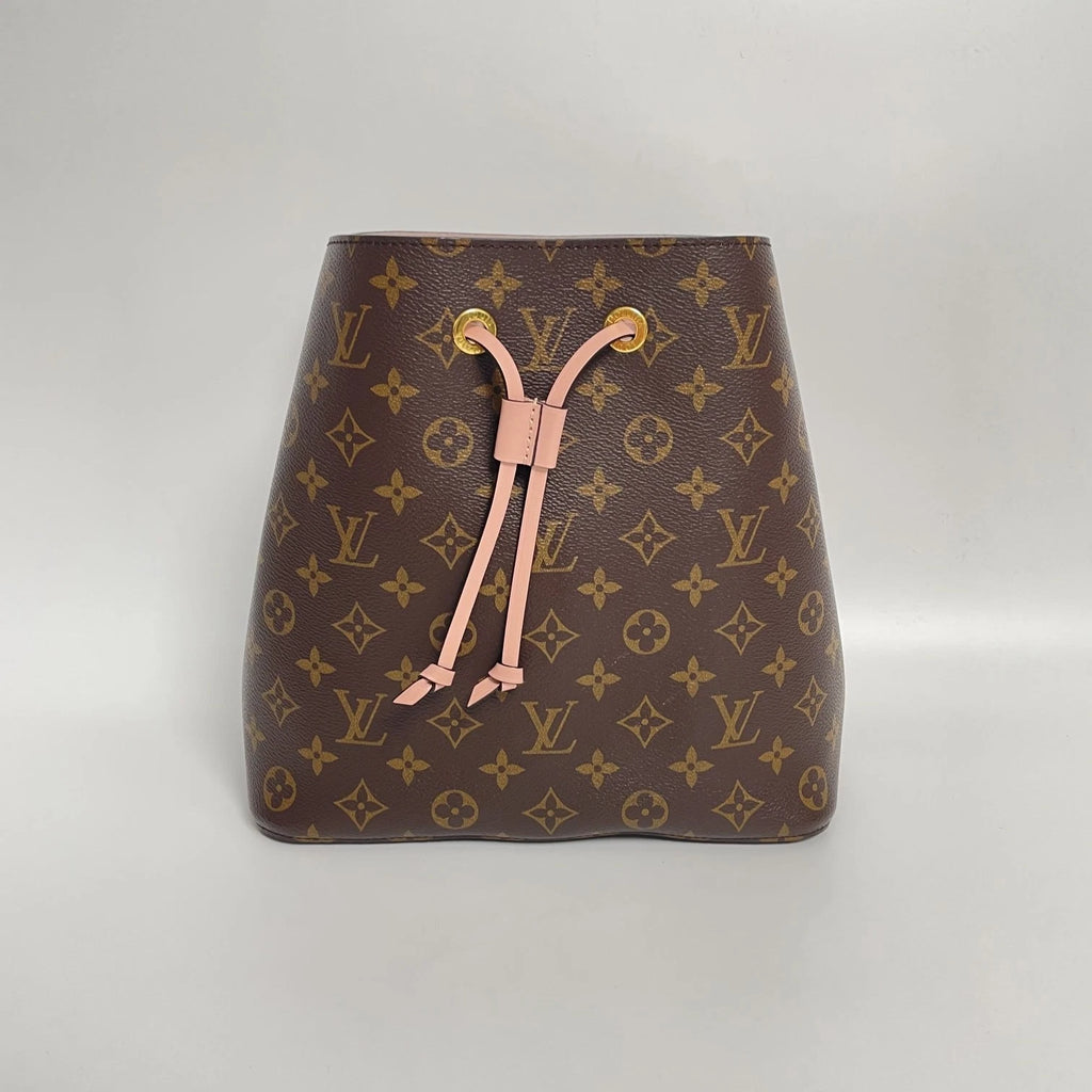 Louis Vuitton NeoNoe Monogram Canvas Medium Pink Bucket Bag For Women
