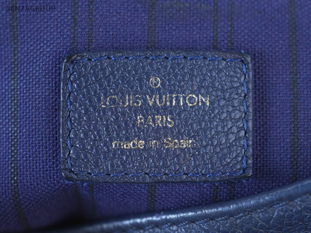 Louis Vuitton Monogram Empreinte Hobo Blue Top Handle 2WAY Shoulder bag
