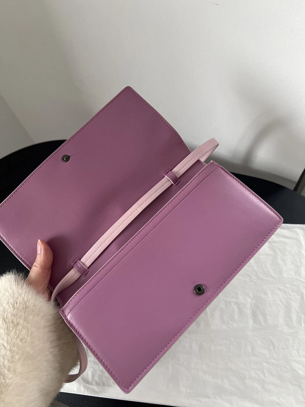 Bottega Veneta WOC Intrecciato Pink Purple 2-Way Shoulder Bag Crossbody