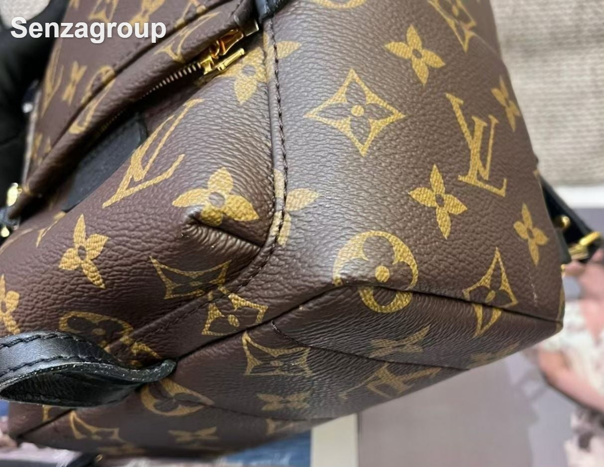 Louis Vuitton Monogram Canvas Mini Backpack Brown Gold Used Women Classic
