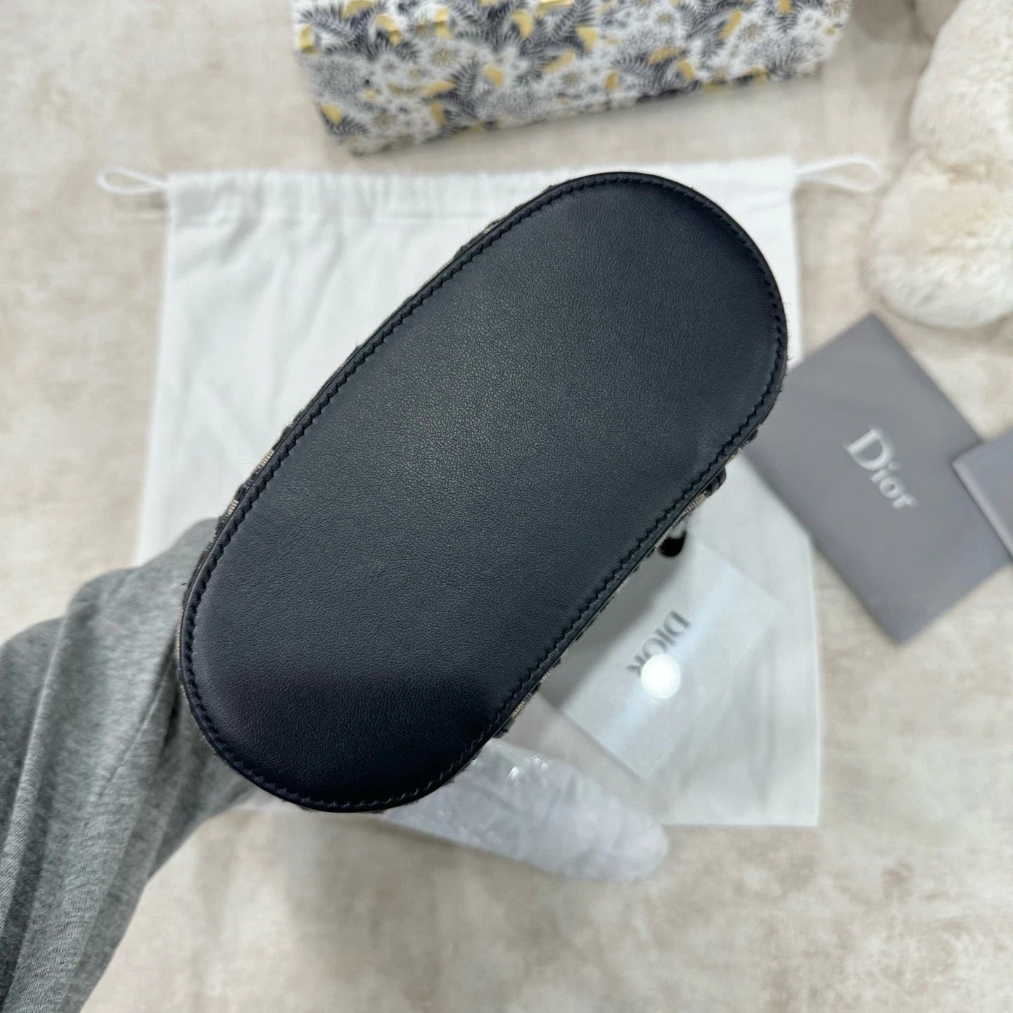 Christian Dior Oblique Makeup Case Handbag Crossbody For Women