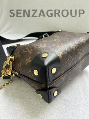 Louis Vuitton Petite Malle Souple Shoulder Crossbody Bag Brown Women