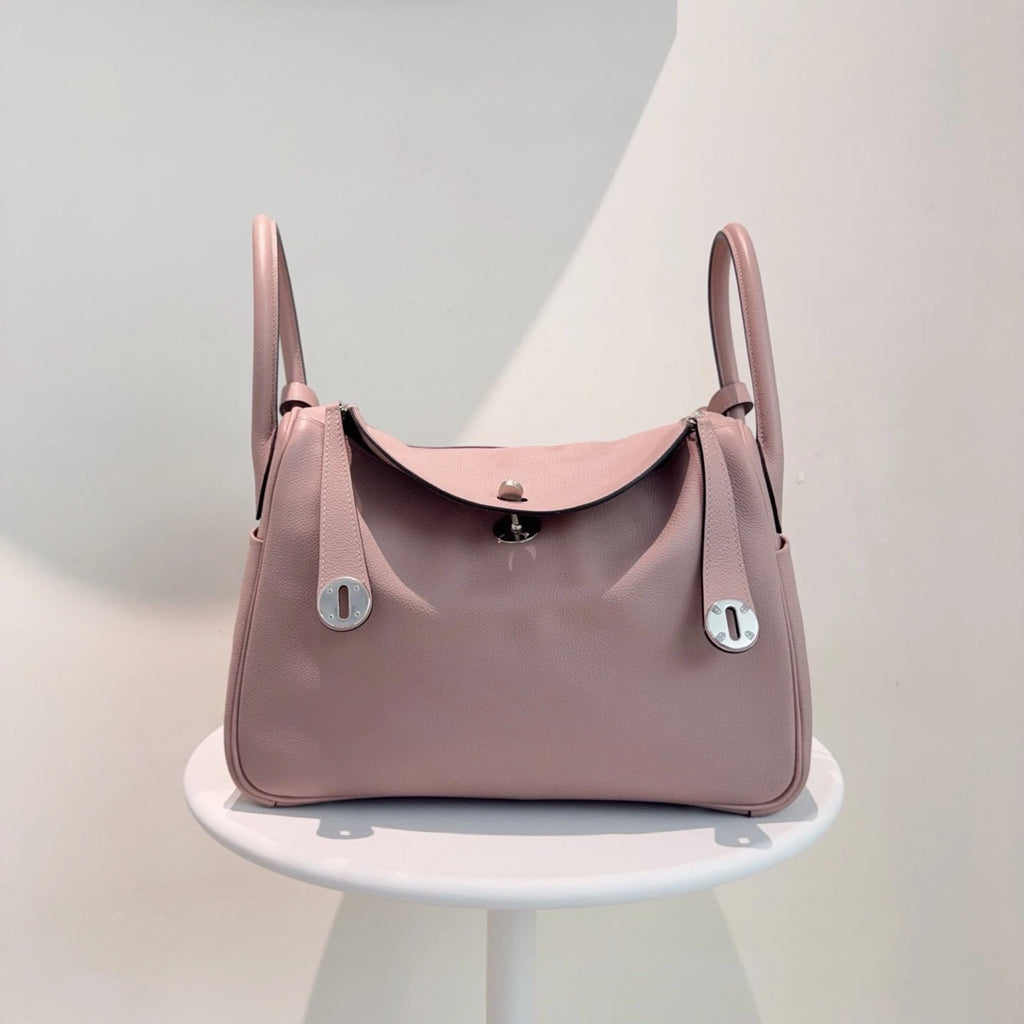 Hermes Lindy 30 Top Handle Bag Clemence Leather Shoulder
