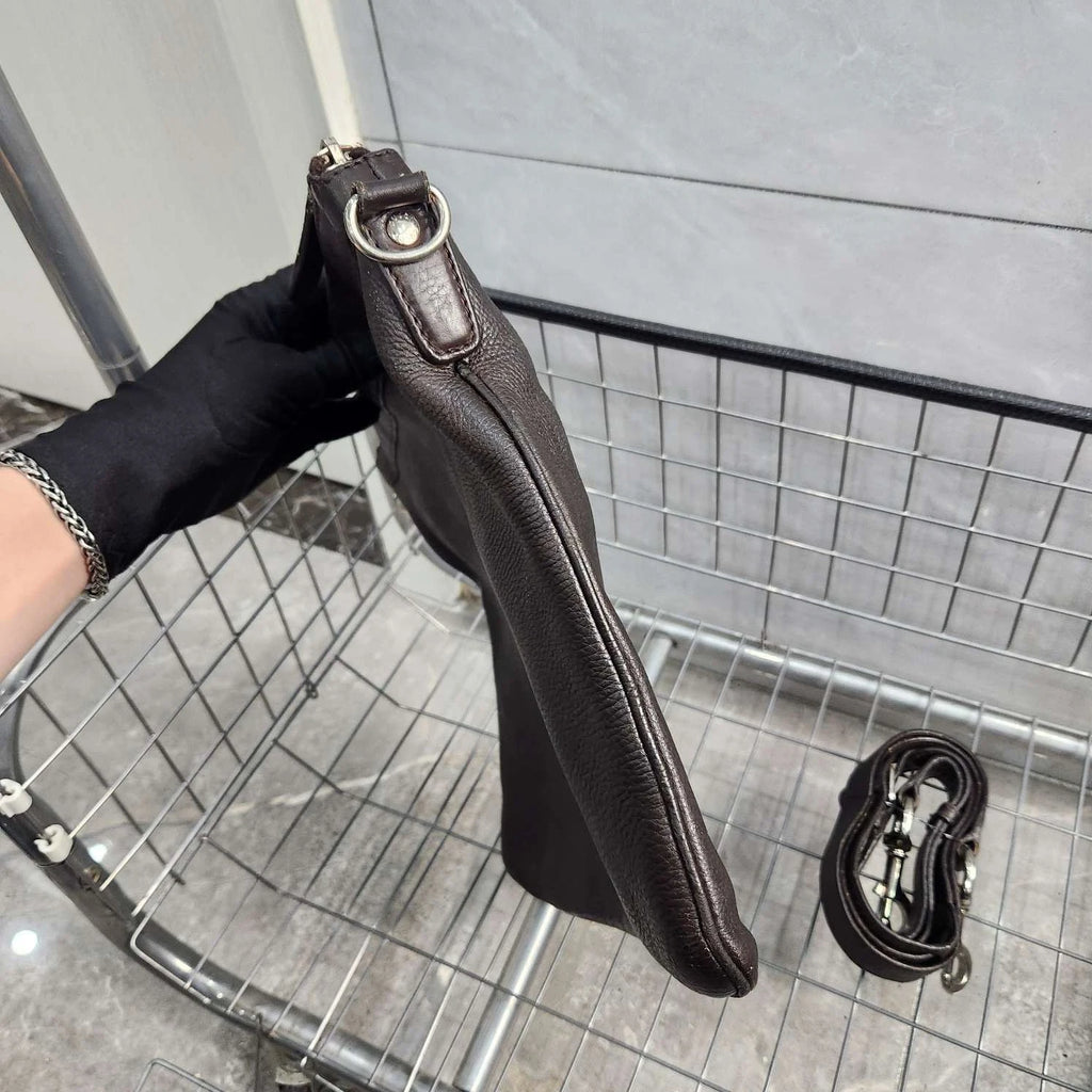 GUCCI Brown Leather Shoulder Crossbody Bag For Women