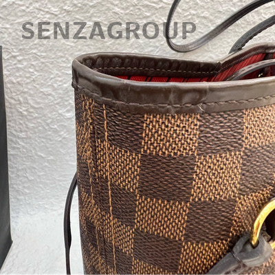 Louis Vuitton Neverfull MM Damier Ebene Tote Shoulder Bag Brown Women