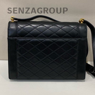 YSL Gaby Lambskin Envelope Shoulder Bag Black Gold Small Classic