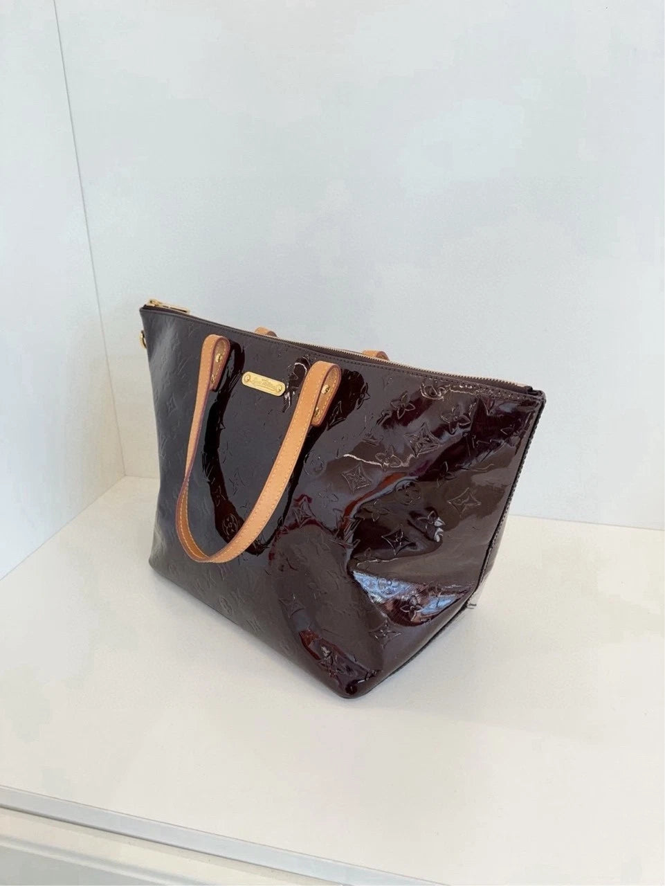 Louis Vuitton Women Patent Leather Tote Shoulder Bag