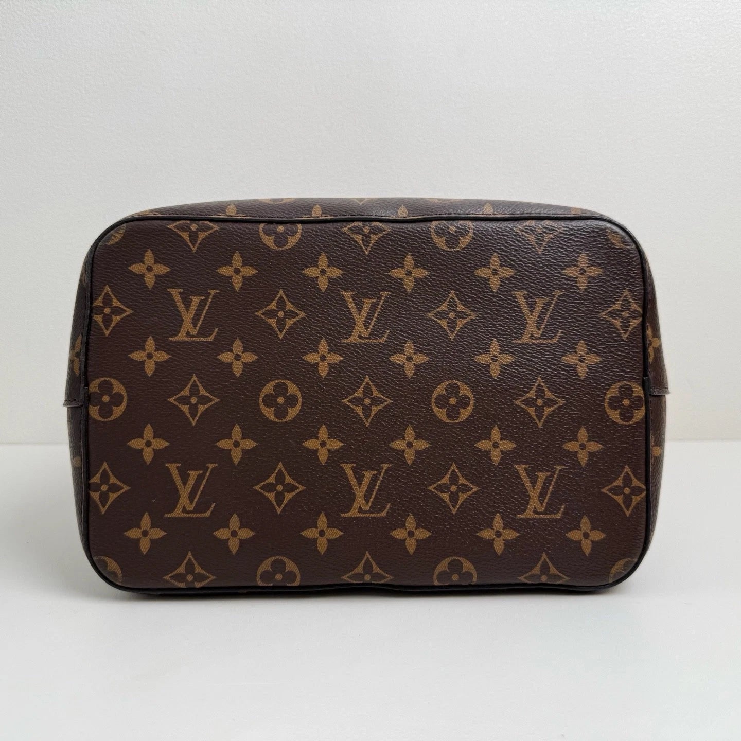 Louis Vuitton Monogram Bucket Canvas Shoulder Crossbody Bag Brown Women