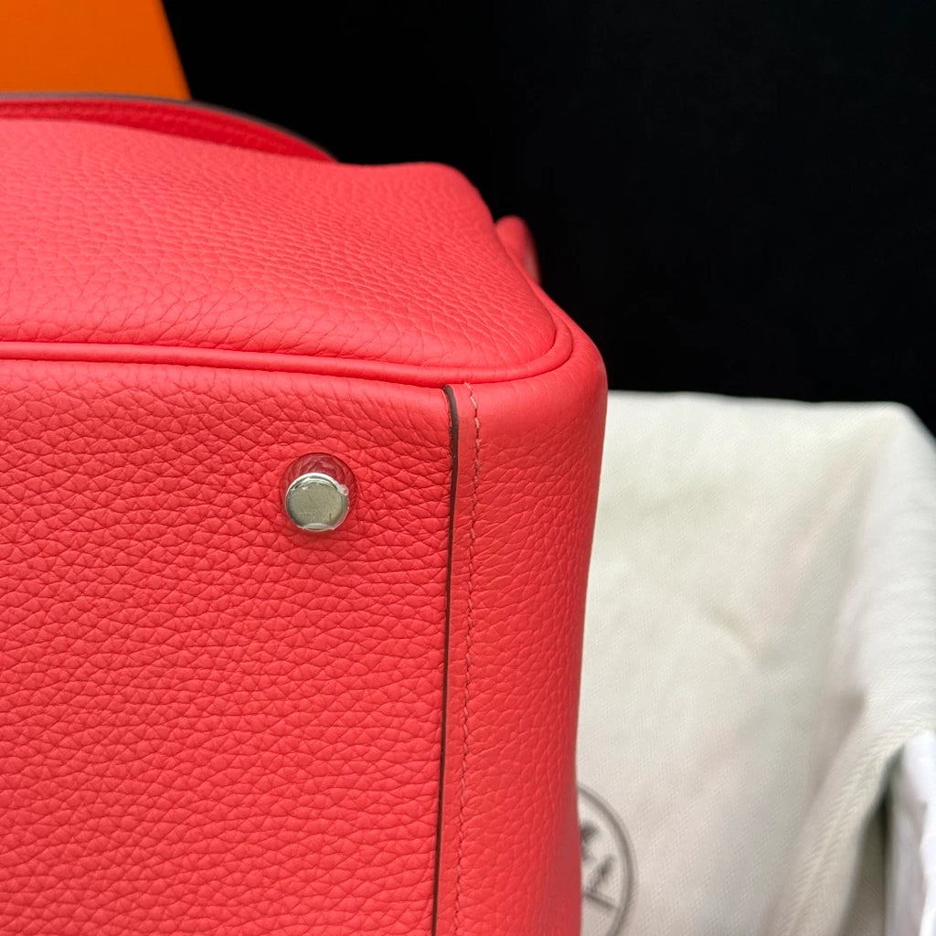 Hermes Lindy26 Pink Silver Hardware 2Way Top Handle Bag Crossbody