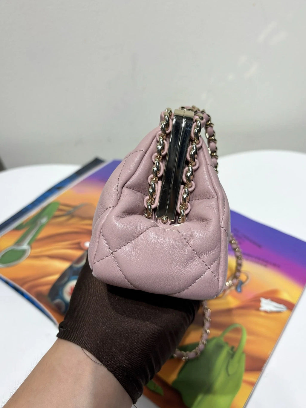 Chanel Pink Evening Clutch Bag For Women