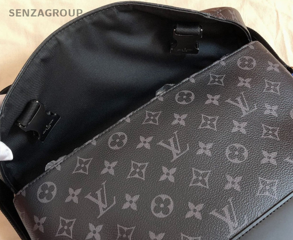 Louis Vuitton Voyager PM Monogram Shoulder Bag Black Silver Unisex Adults