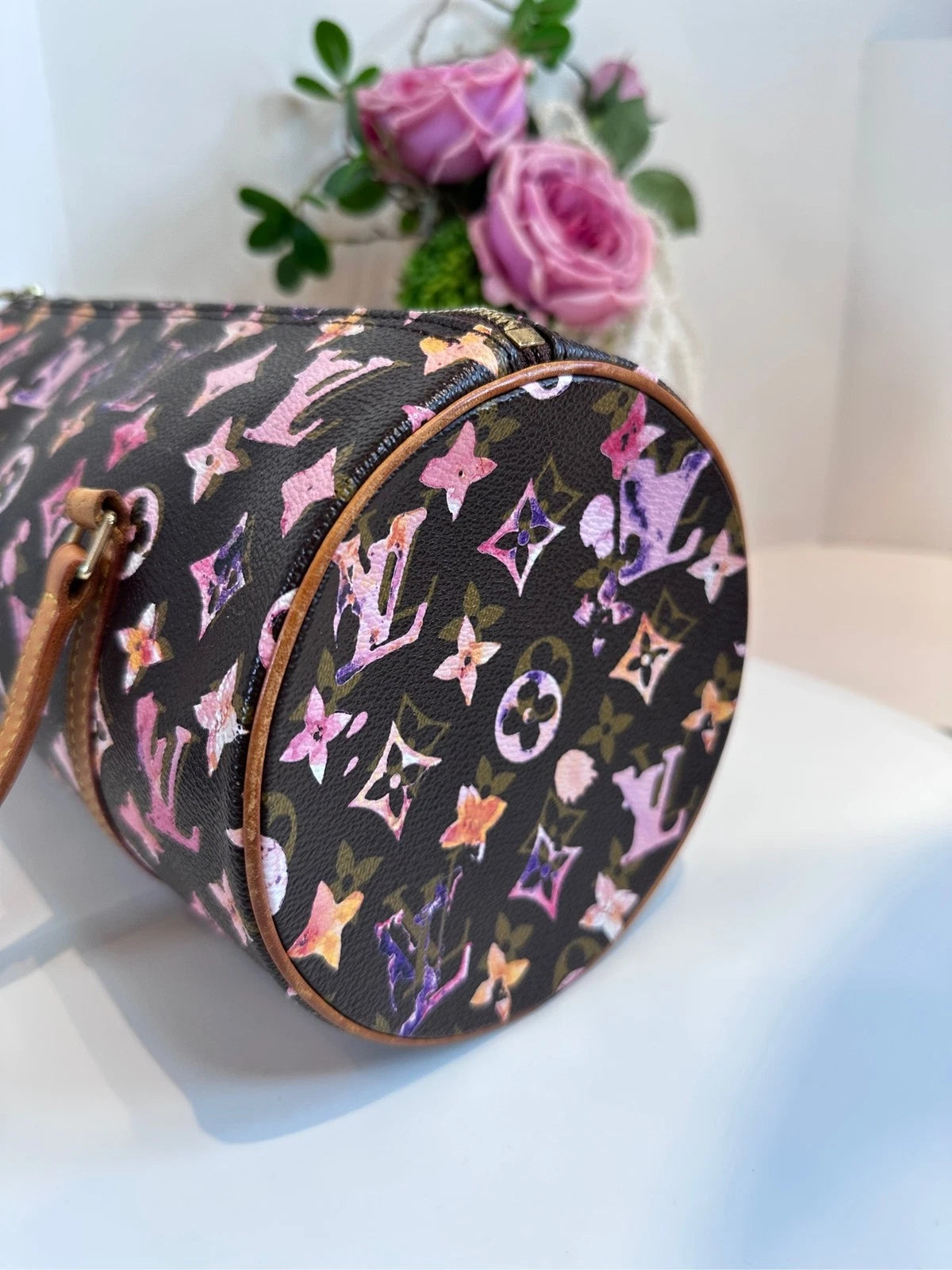Authentic Louis Vuitton Canvas Limited Vintage Watercolor Bucket Women