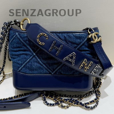 Chanel Denim Blue Gold Chain Shoulder Bag Women Fashion
