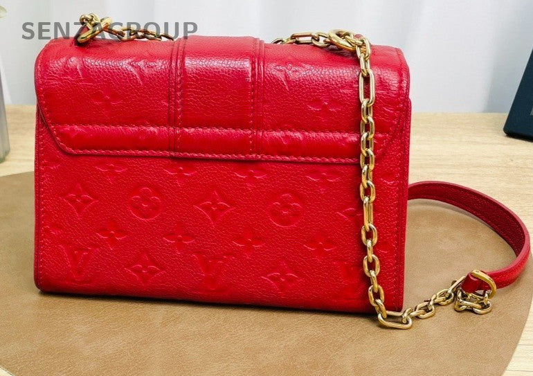 Louis Vuitton Saint Sulpice Shoulder Crossbody Bag Women Red