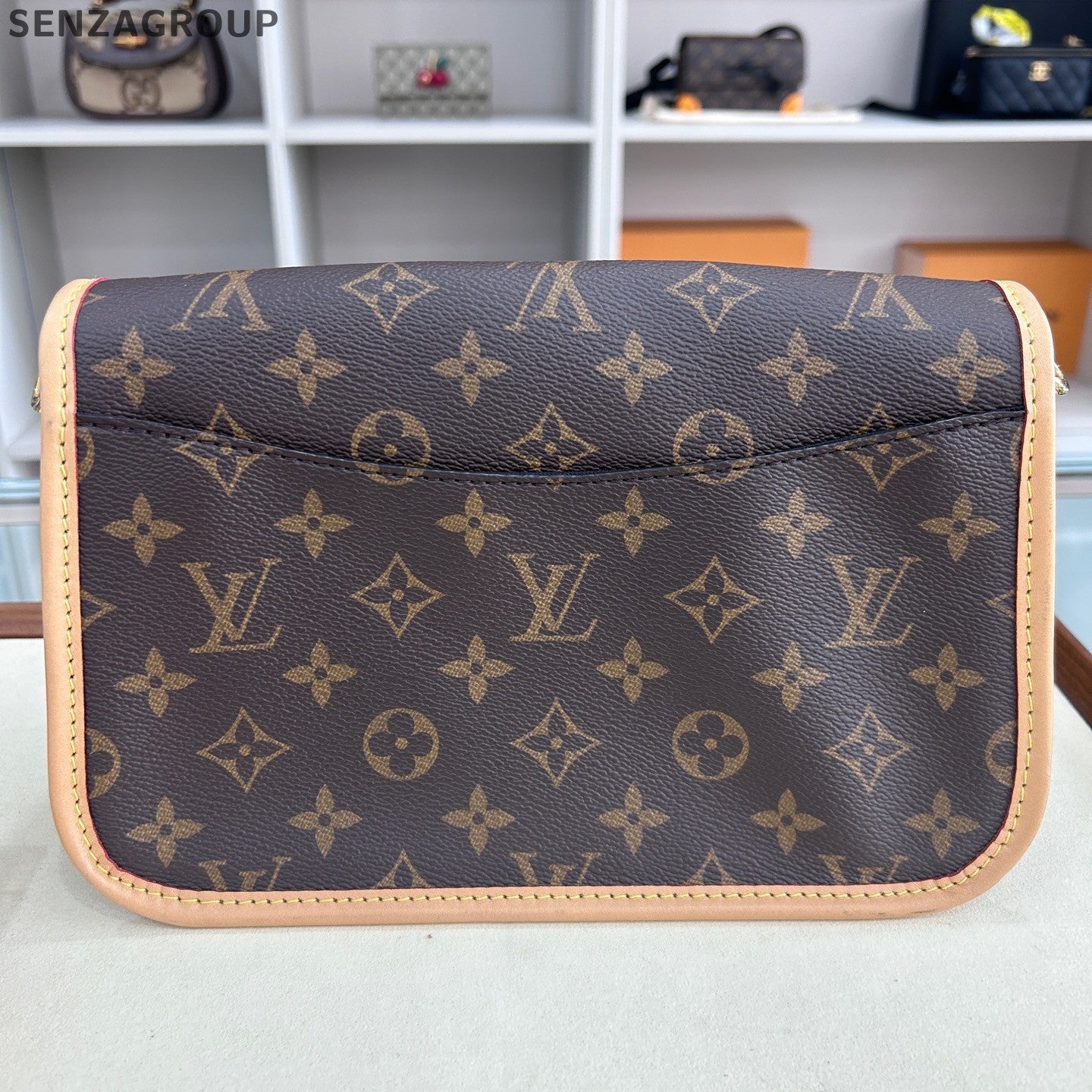 Louis Vuitton Monogram Fendi Baguette Shoulder Crossbody Bag Brown Women