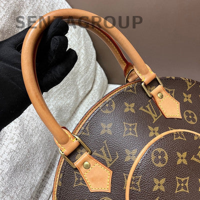 Louis Vuitton Monogram Clam Bag Small Brown Gold Hardware Women's Fashion