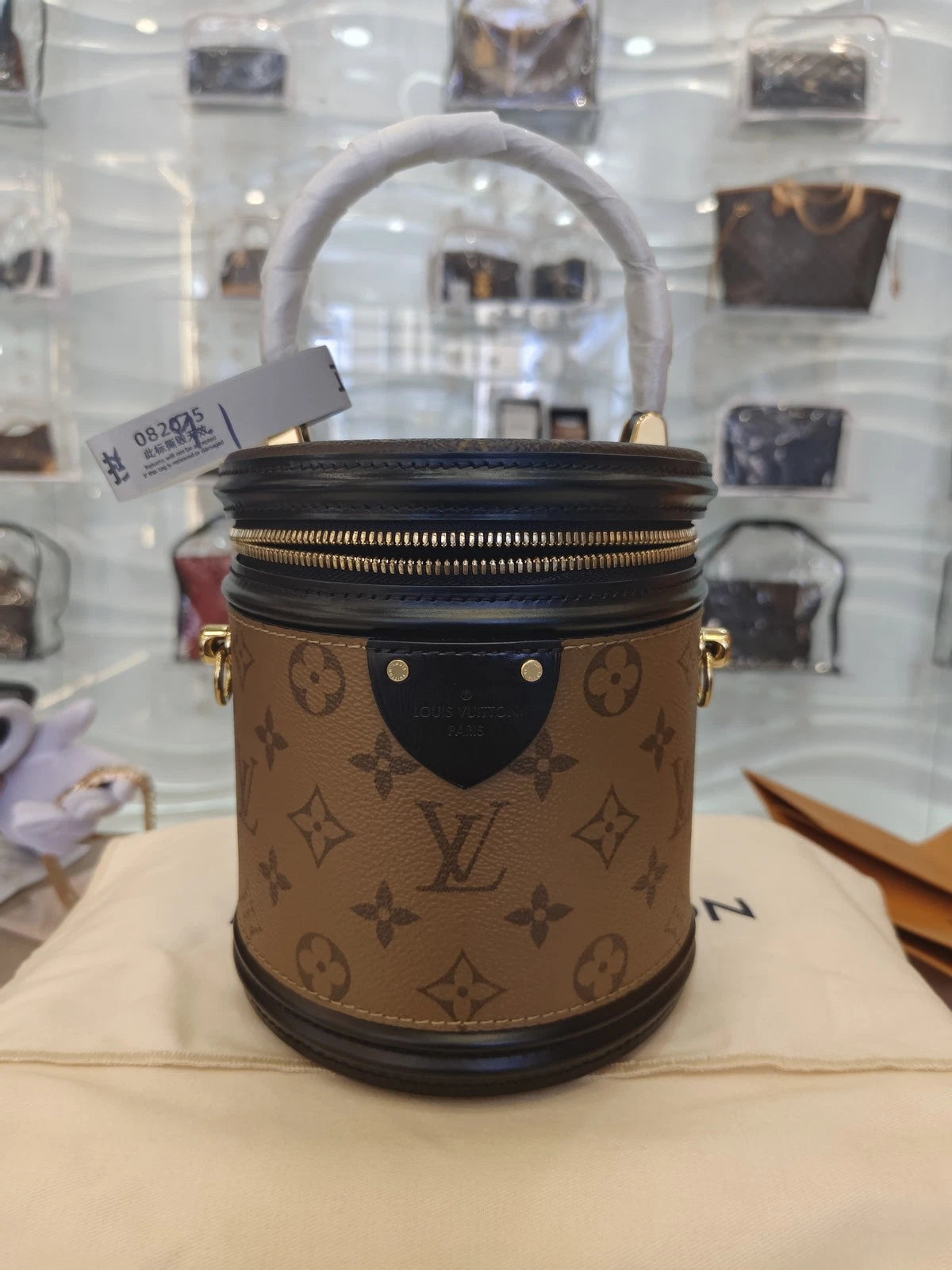 Louis Vuitton Cannes Canvas Top Handle Handbag For Women