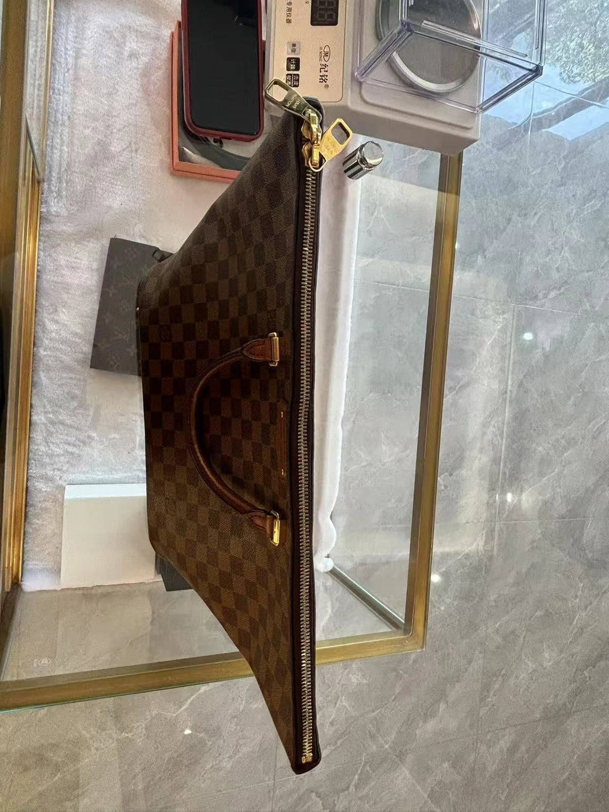 Authentic Louis Vuitton Damier Canvas Handbag Shoulder Bag For Women