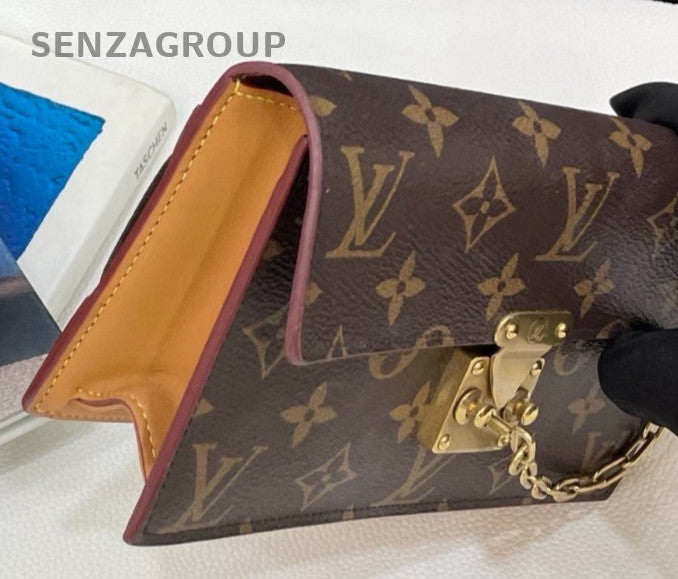 Louis Vuitton Monogram 2Way Crossbody Shoulder Bag Brown Gold Unisex Adults