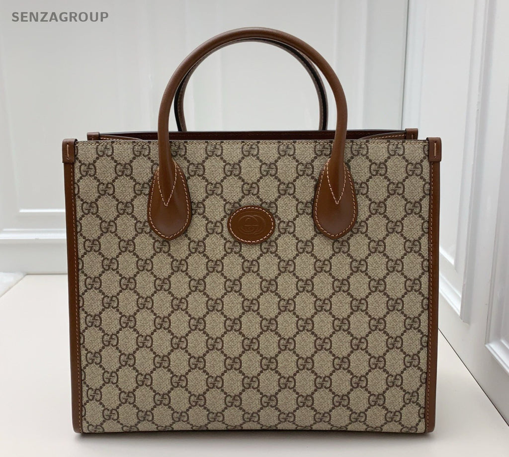 Gucci Horsebit1955 Tote Ophidia Top Handle Bag Crossbody Brown Unisex Adults