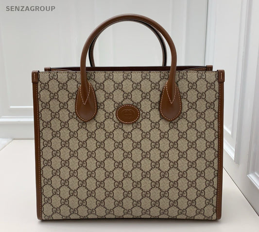 Gucci Horsebit1955 Tote Ophidia Top Handle Bag Crossbody Brown Unisex Adults