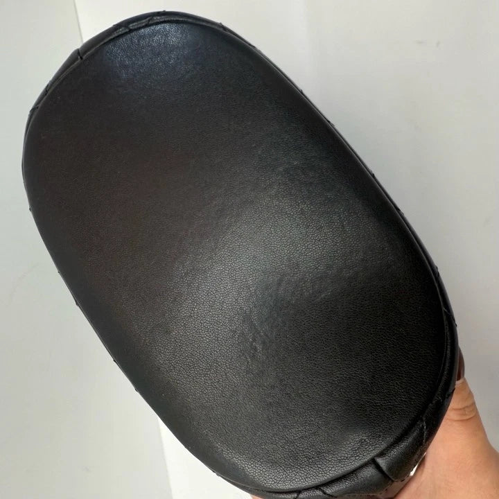 CHANEL Black Gold Lambskin Hobo Bucket Bag For Women