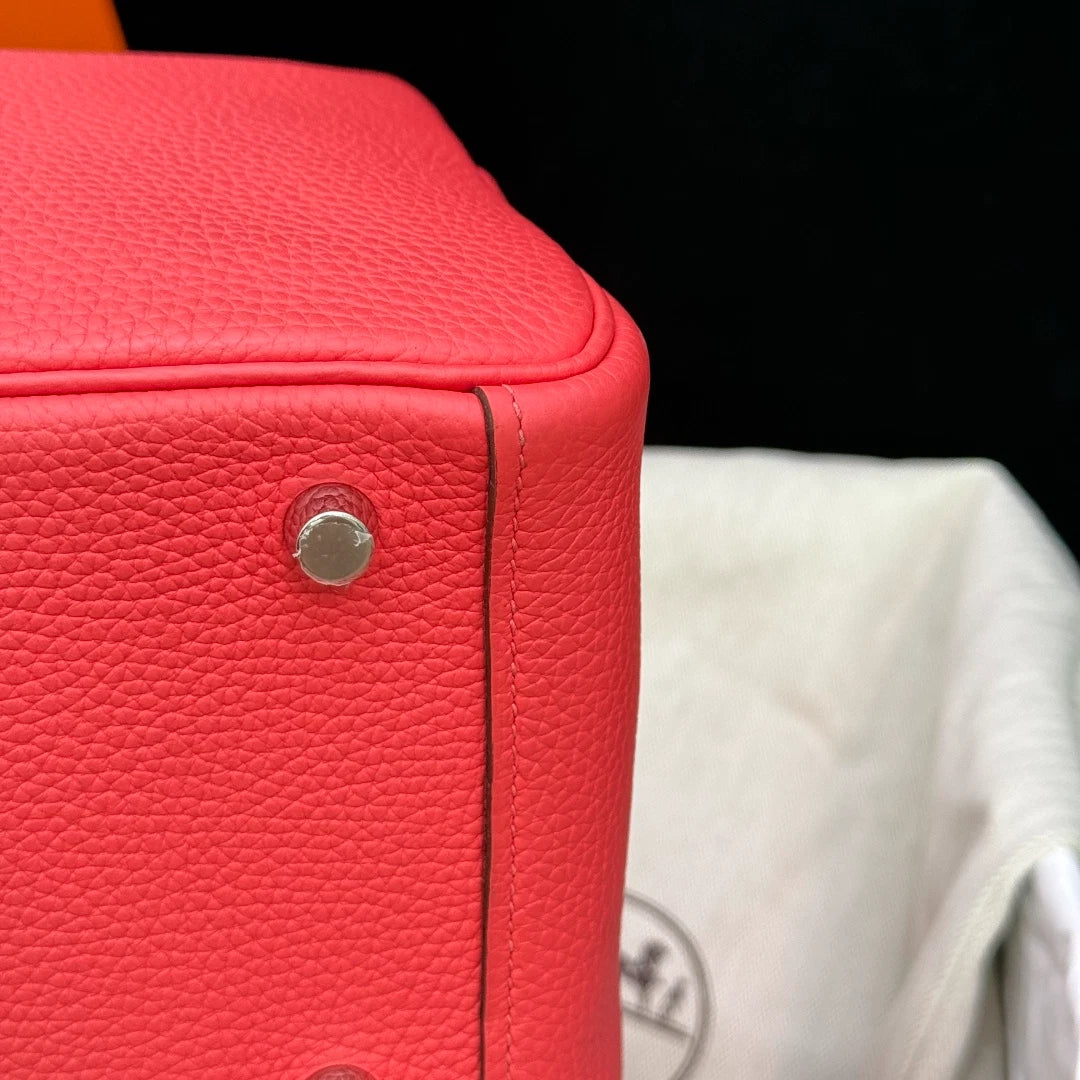 Hermes Lindy26 Pink Silver Hardware 2Way Top Handle Bag Crossbody