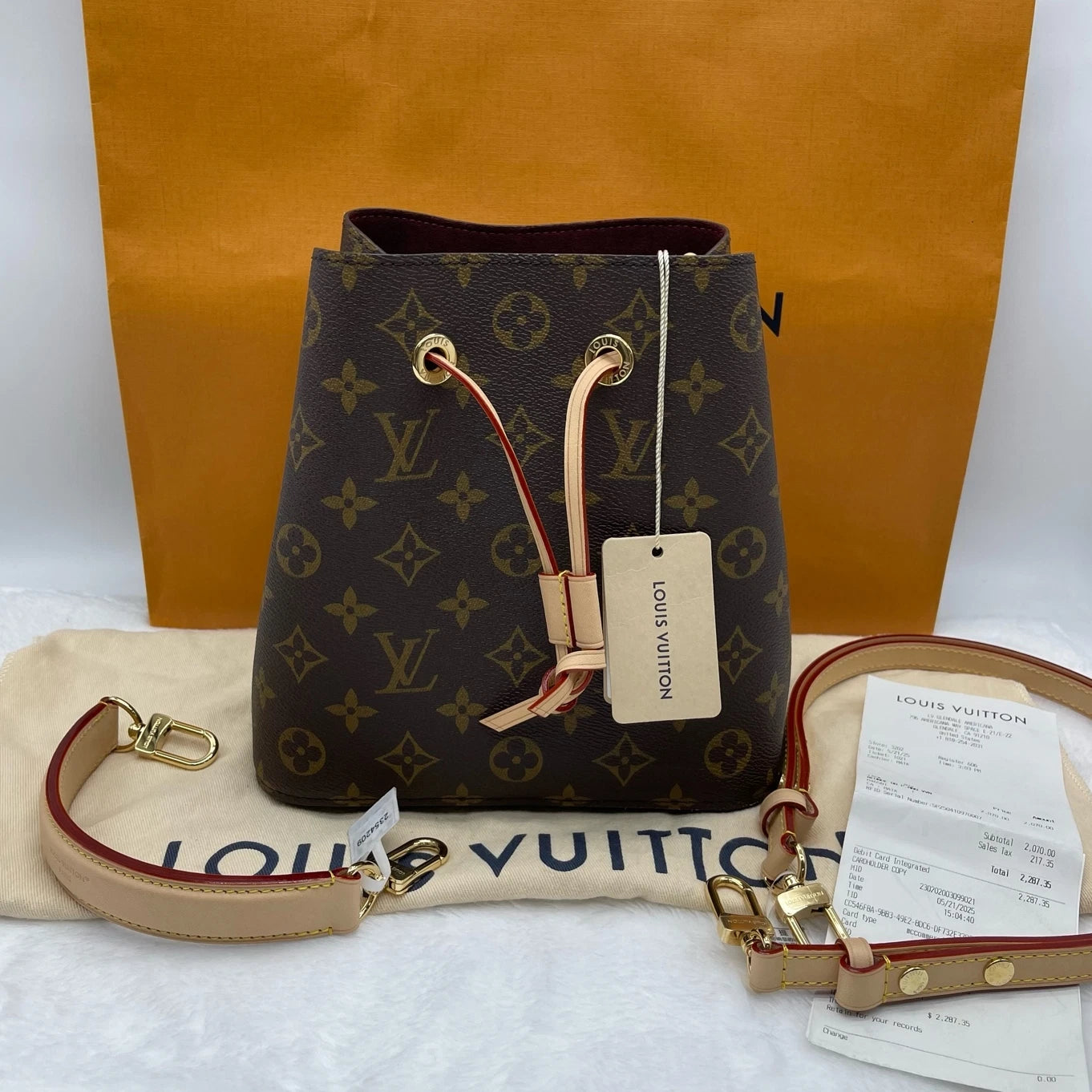 Louis Vuitton Monogram Canvas Bucket Shoulder Crossbody Bag For Women