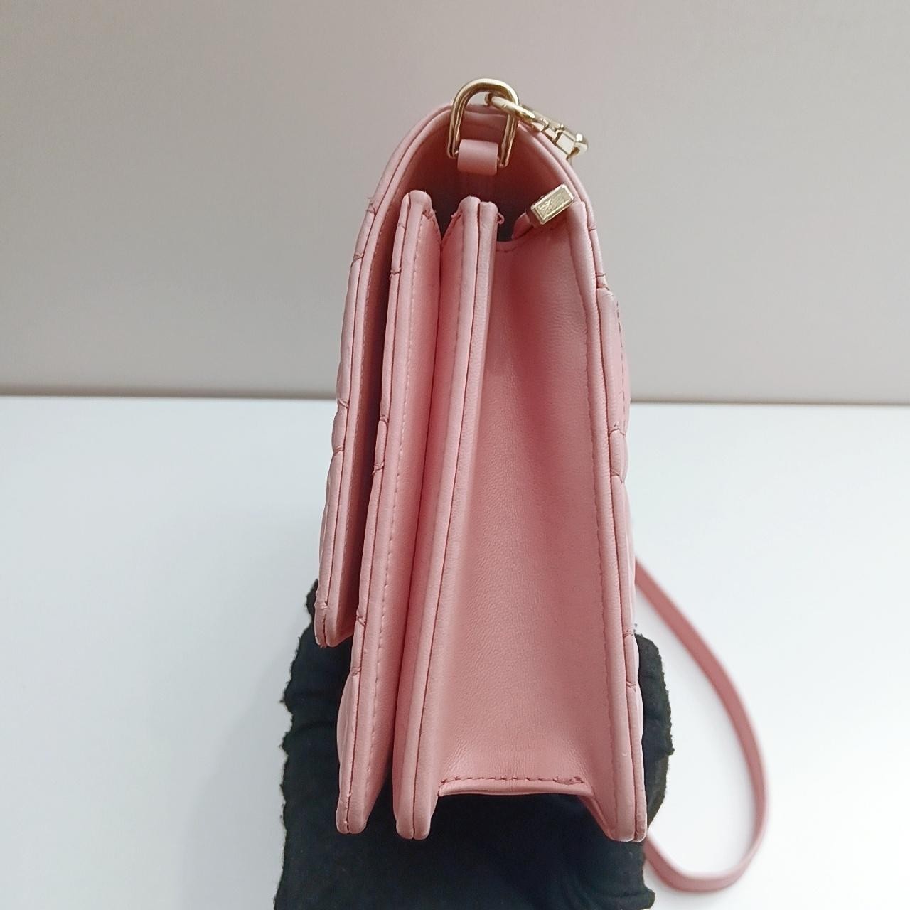 SJ0001  Dior leather top handle bag Miss Cannage stitching