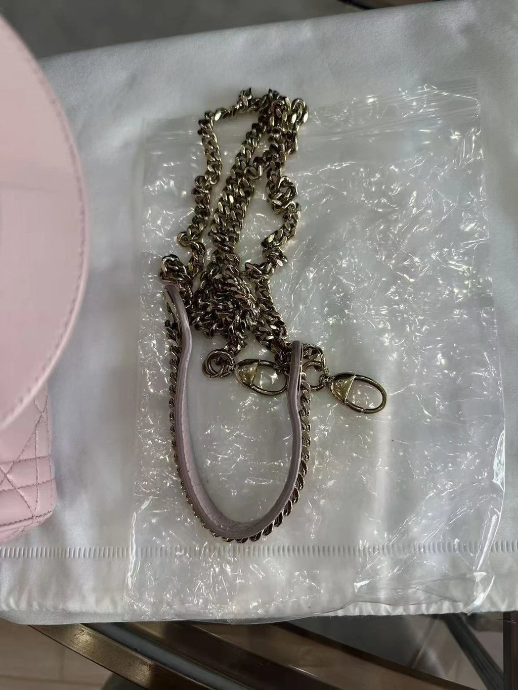 Dior Lady 3 Pink Patent Leather Top Handle Bag For Women