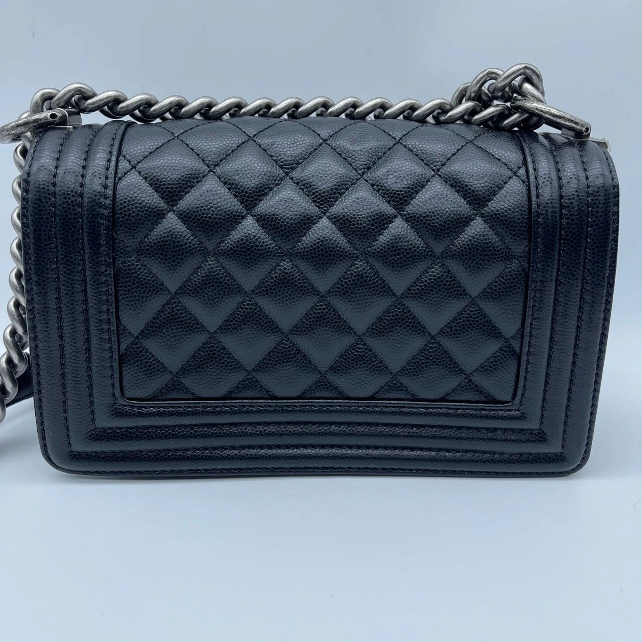 CHANEL Pre-owned Black Small Calfskin Flap Crossbody Shoulder Bag For Women