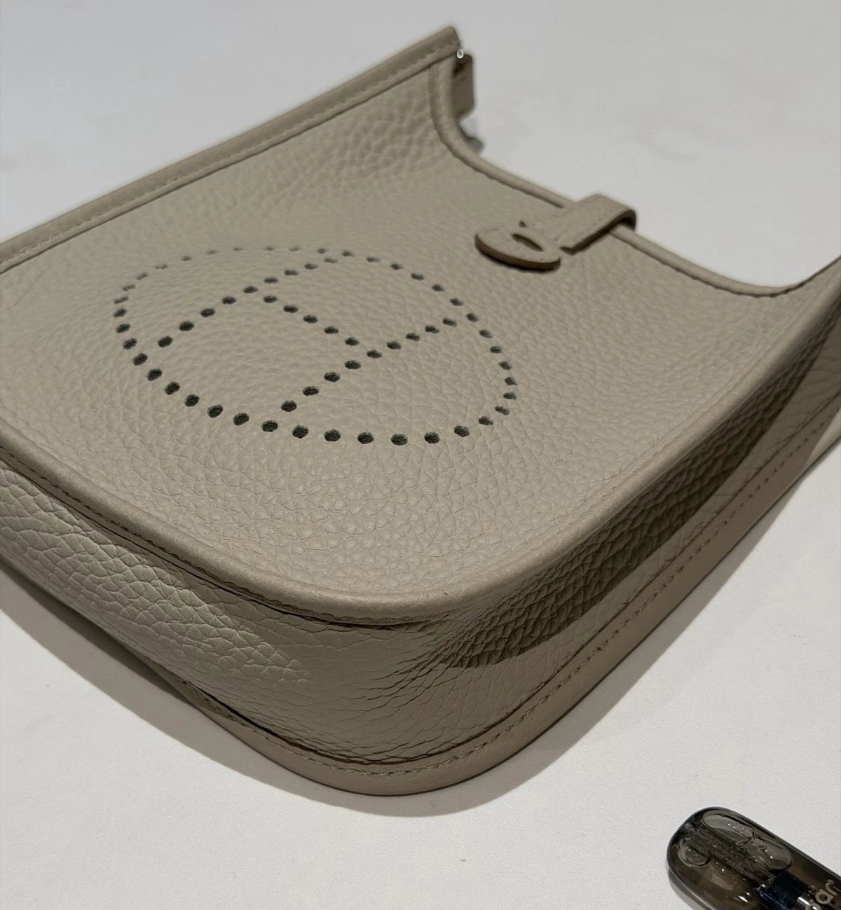 Hermes Evelyne Mini Shoulder Bag Crossbody Gray Silver Women Classic Fashion