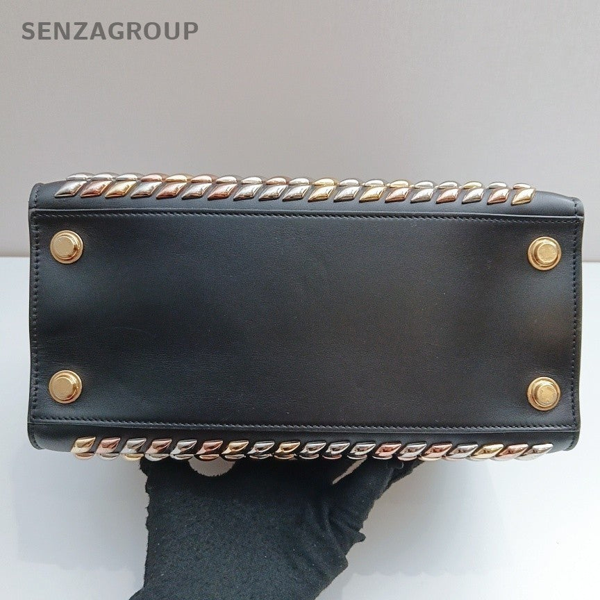 Louis Vuitton City MM Top Handle Bag Crossbody Black Gold Women Classic Designer
