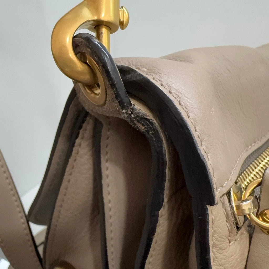 Chloe Leather Women Elephant Grey Shoulder Crossbody Bag