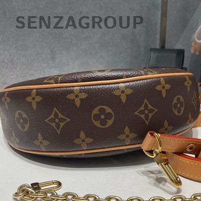 Louis Vuitton Monogram Moon Bag Chain Shoulder Bag Brown Gold Clasp