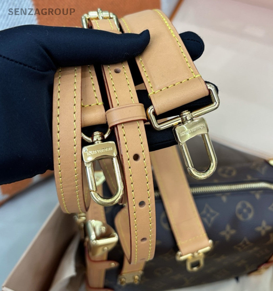 Louis Vuitton Monogram MM Shoulder Bag Crossbody Brown Gold Women Classic