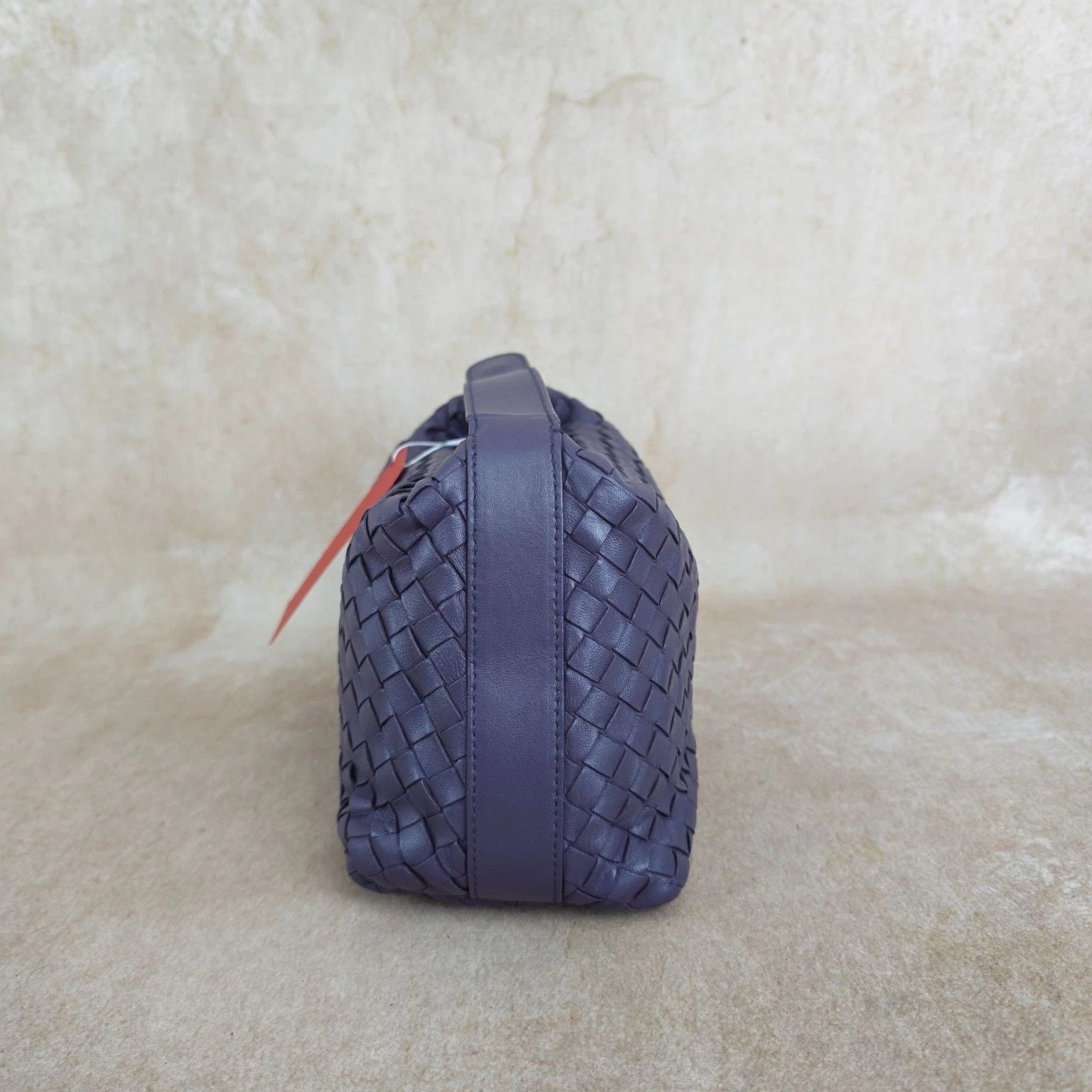 Bottega Veneta Purple Lambskin Woven Top Handle Bag For Women