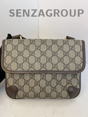 Gucci Double-Sided Tiger Head Belt Bag Beige Brown Gold Women's Classic