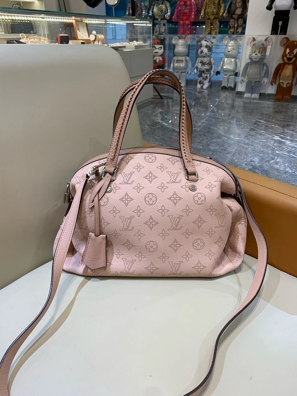 Louis Vuitton Pink Mahina Handbag Crossbody Bag For Women
