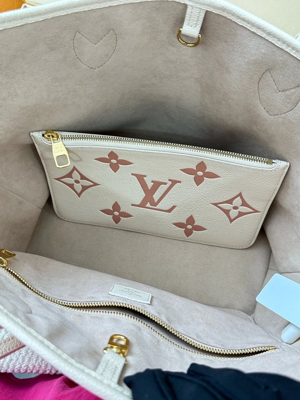 Louis Vuitton Strawberry Milk Neverfull Medium Tote Bag For Women