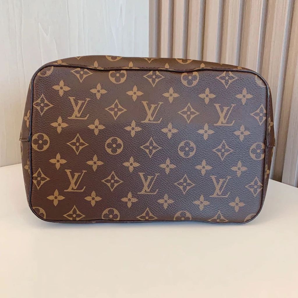 Louis Vuitton Monogram Bucket Shoulder Crossbody Bag Brown Gold Women