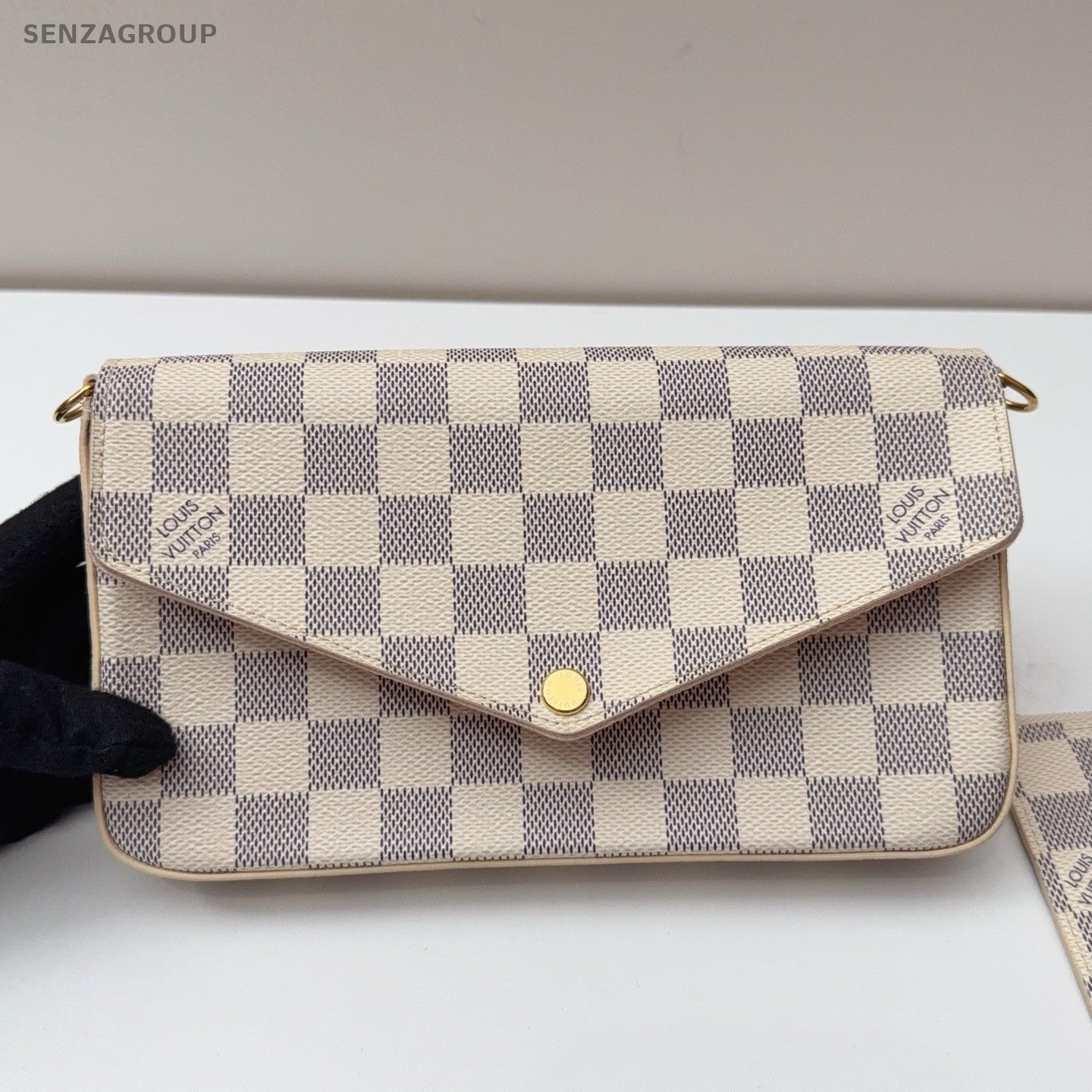 Louis Vuitton Félicie Pochette Damier Ebene Chain Shoulder bag Crossbody Women