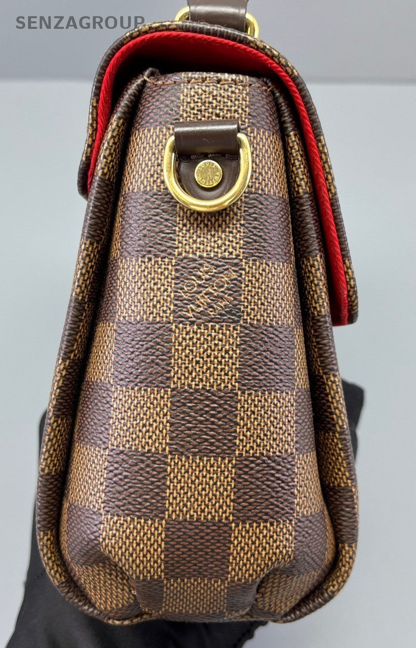 Louis Vuitton Damier Ebene Top Handle Shoulder Crossbody Messenger Bag Brown