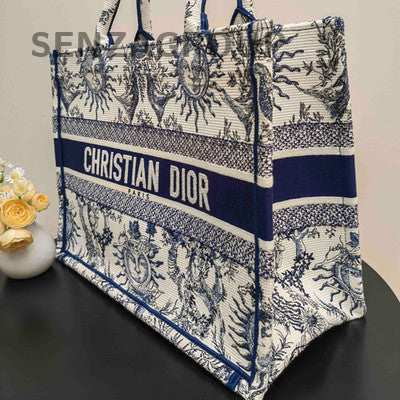 Dior Book Tote Soleil Medium Blue Tote Bag - Classic Women's Handbag