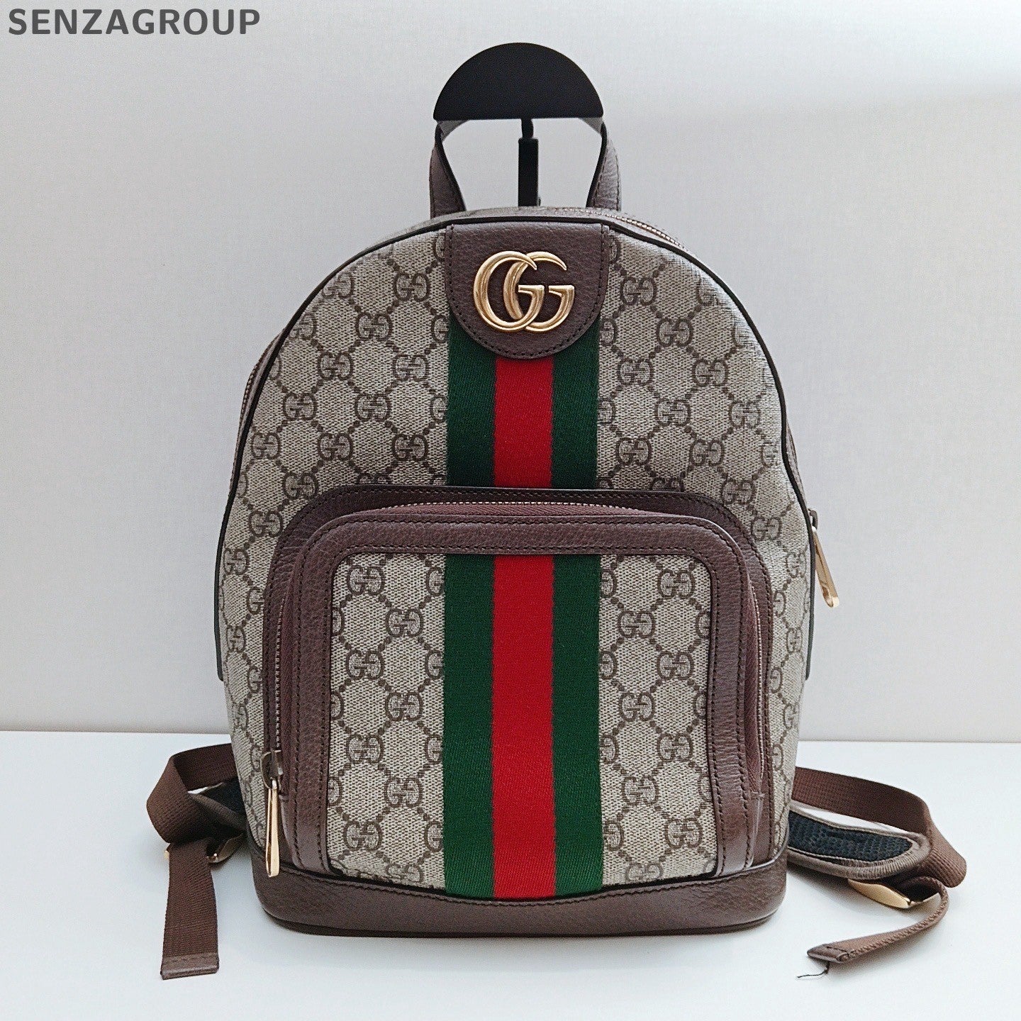 Gucci Ophidia PM Backpack Brown Gold Unisex Adults Classic