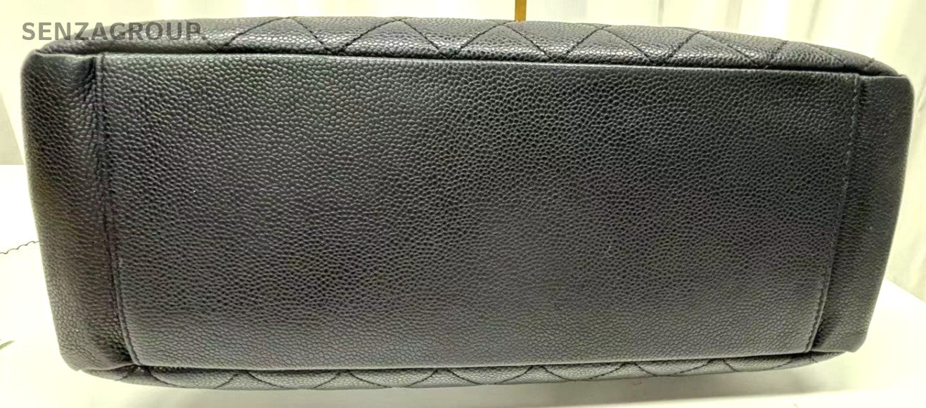 CHANEL Black Silver MatelasseChain GST  Shoulder Bag Tote