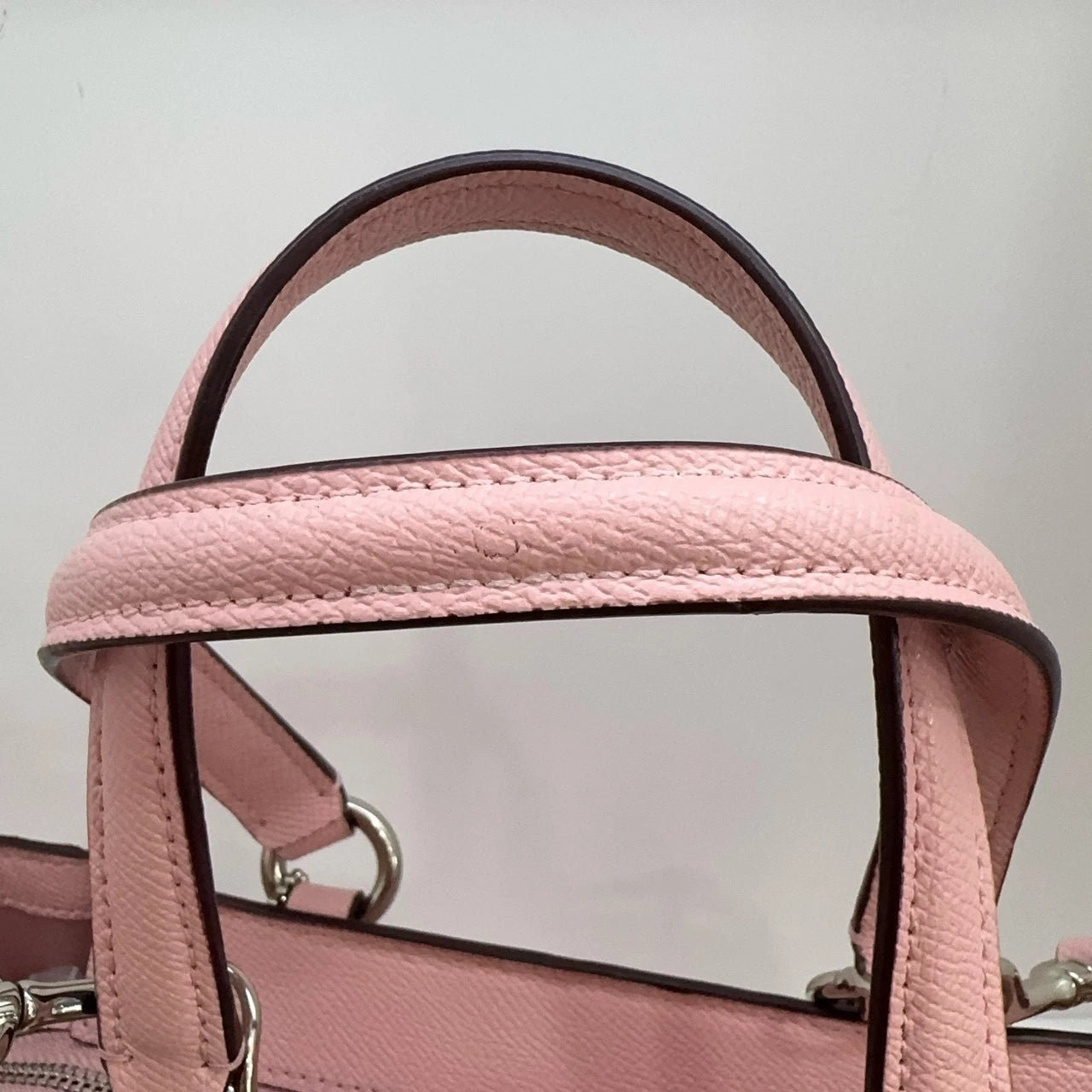 Coach Pink Grain Calfskin Shoulder Handbag Crossbody Bag For Women