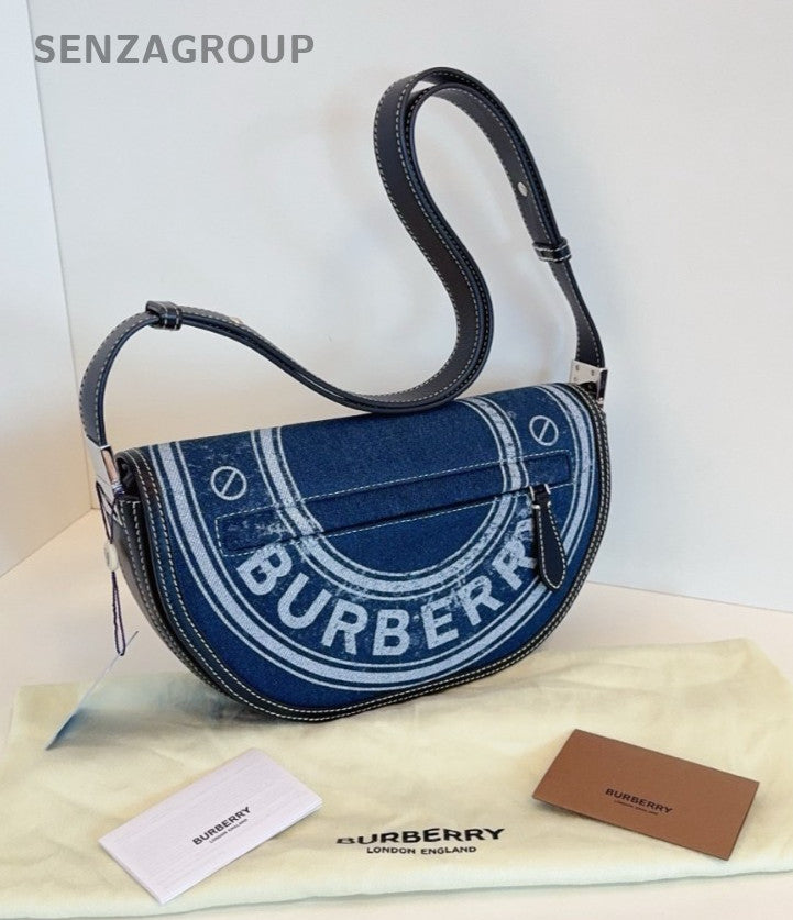 Burberry Olympia PM Denim Shoulder bag Blue